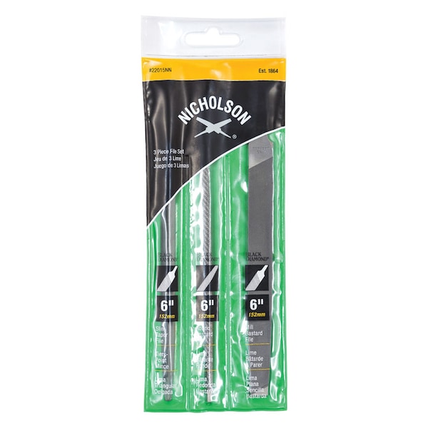 3 Piece 6 in General Purpose File Set